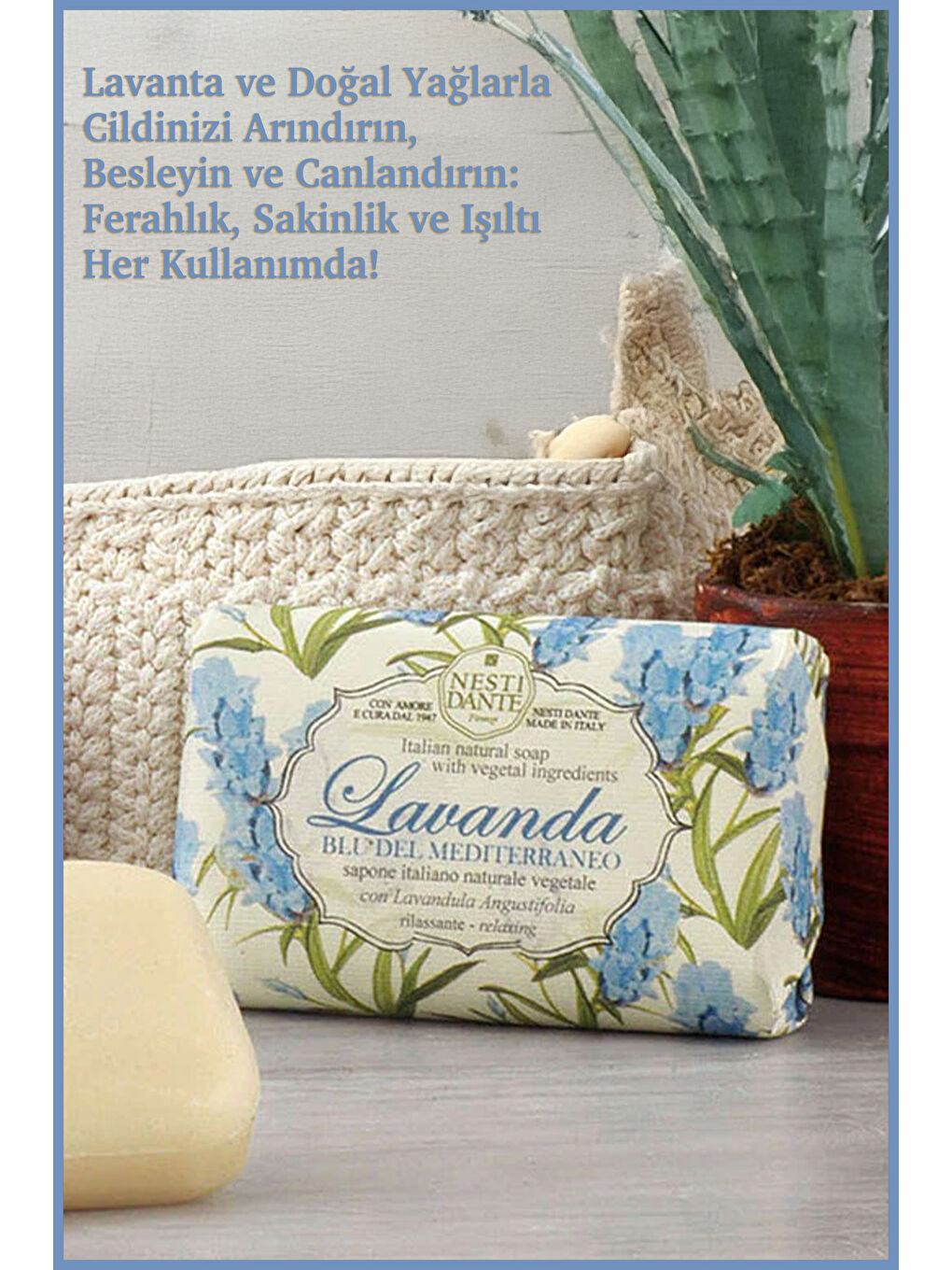 Lavanda Blu Del Mediterraneo Katı Sabun 150 gr | Cilt Tonu Eşitleyici | Lavanta-4