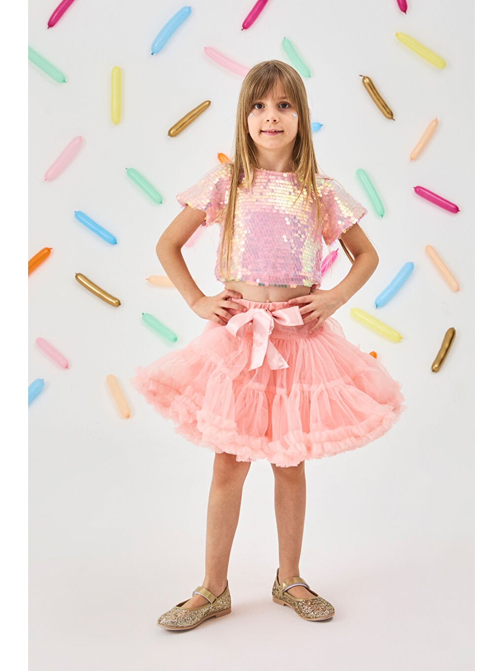 Lila Pullu Kız Çocuk Crop-2