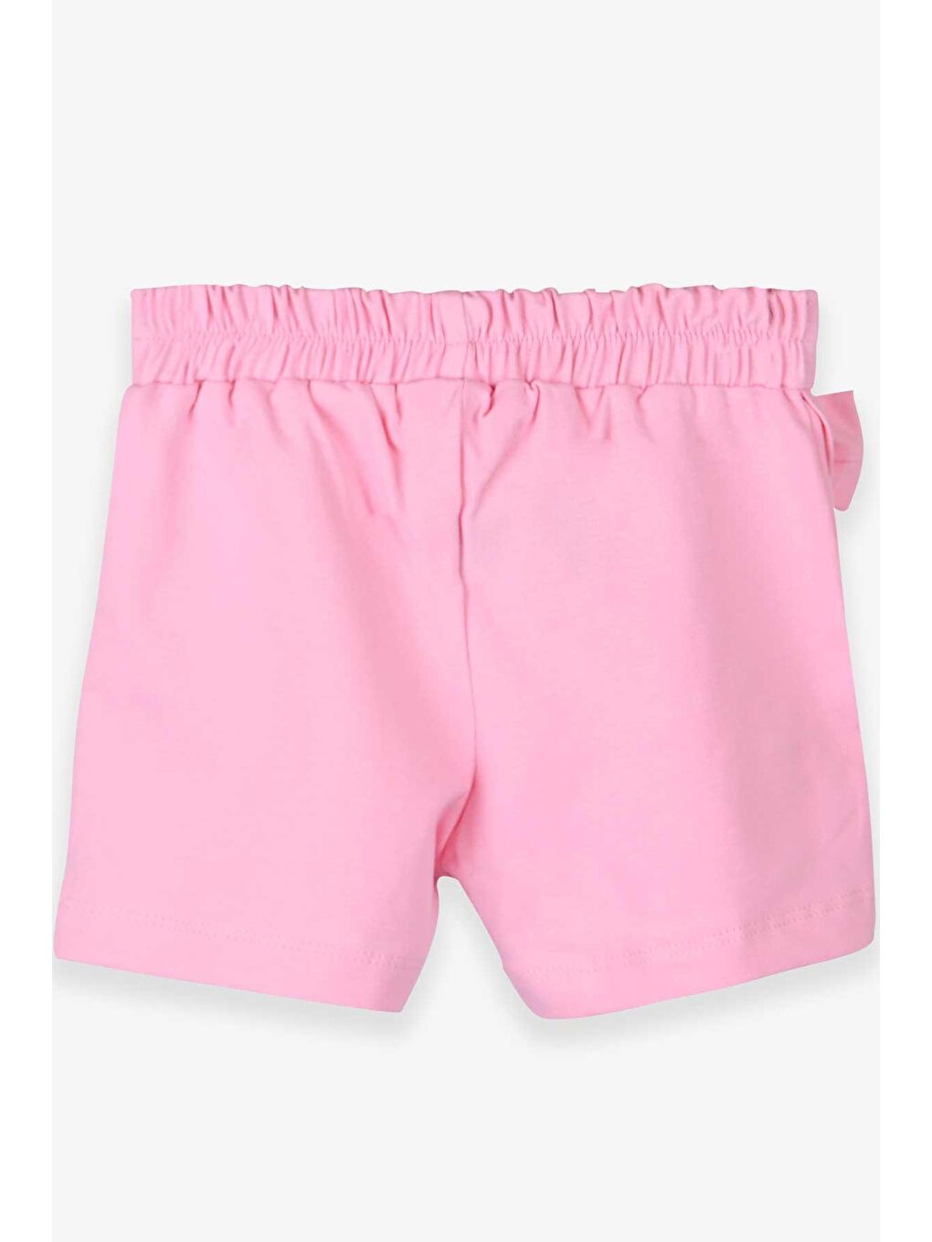 Pembe Kız Çocuk Etek Şort Fırfırlı Fiyonklu Pudra (1.5 Yaş)-3
