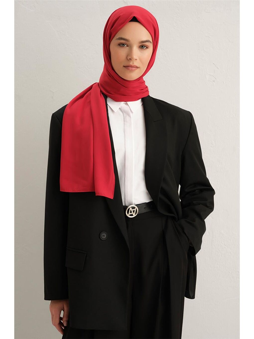 Kırmızı Trend Medine İpeği Şal 1 11