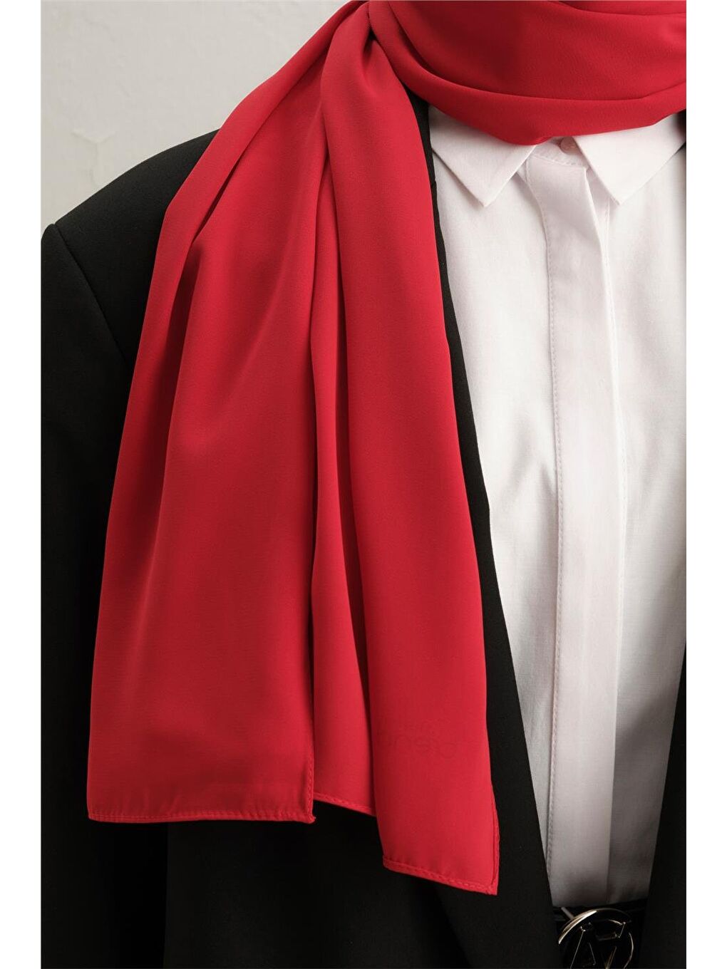 Kırmızı Trend Medine İpeği Şal 1 11-1