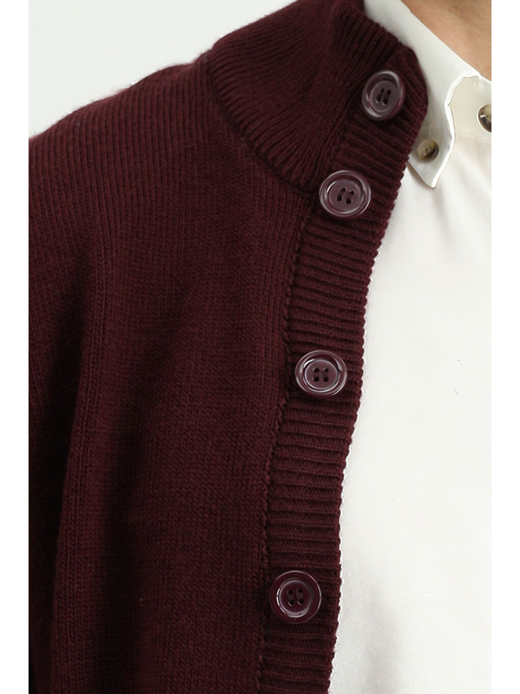 Bordo Triko Hırka-5