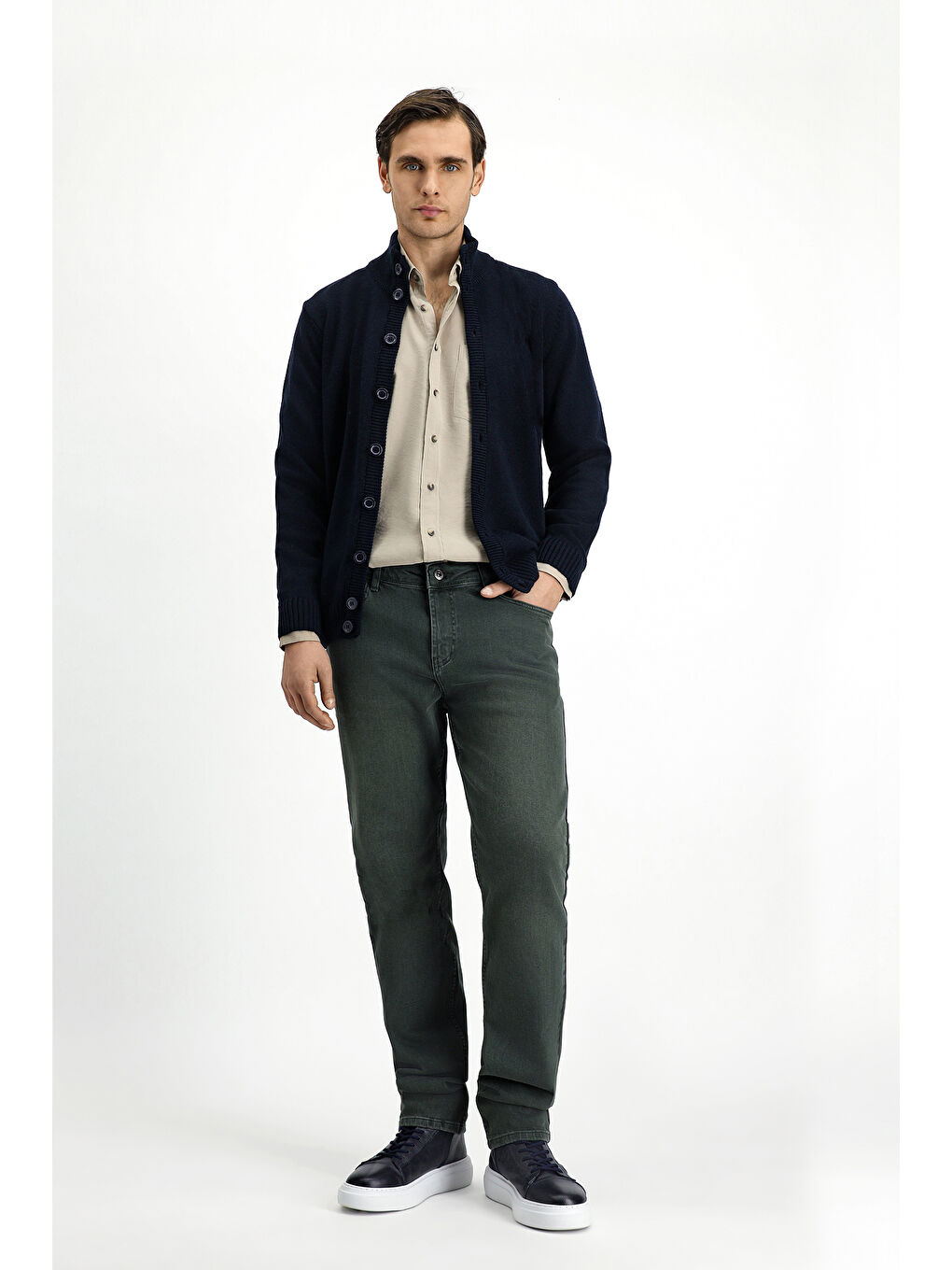 Lacivert Triko Hırka-2