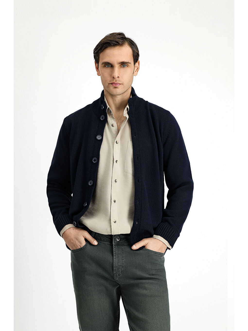 Lacivert Triko Hırka-3