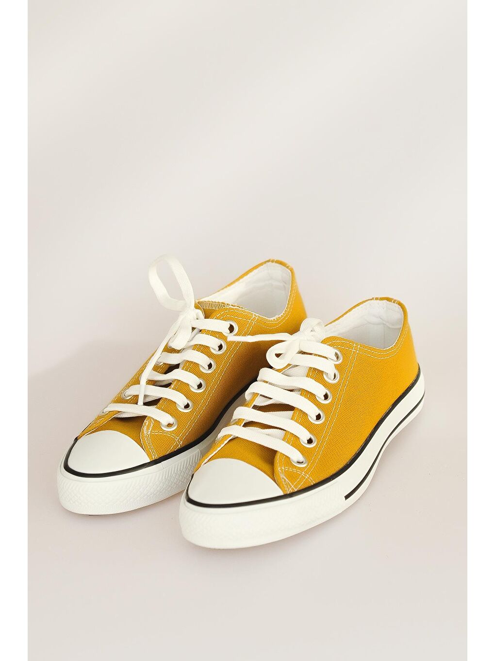 Sarı Rahat Taban Keten Kadın Sneaker 10-3232-22UCvers-3