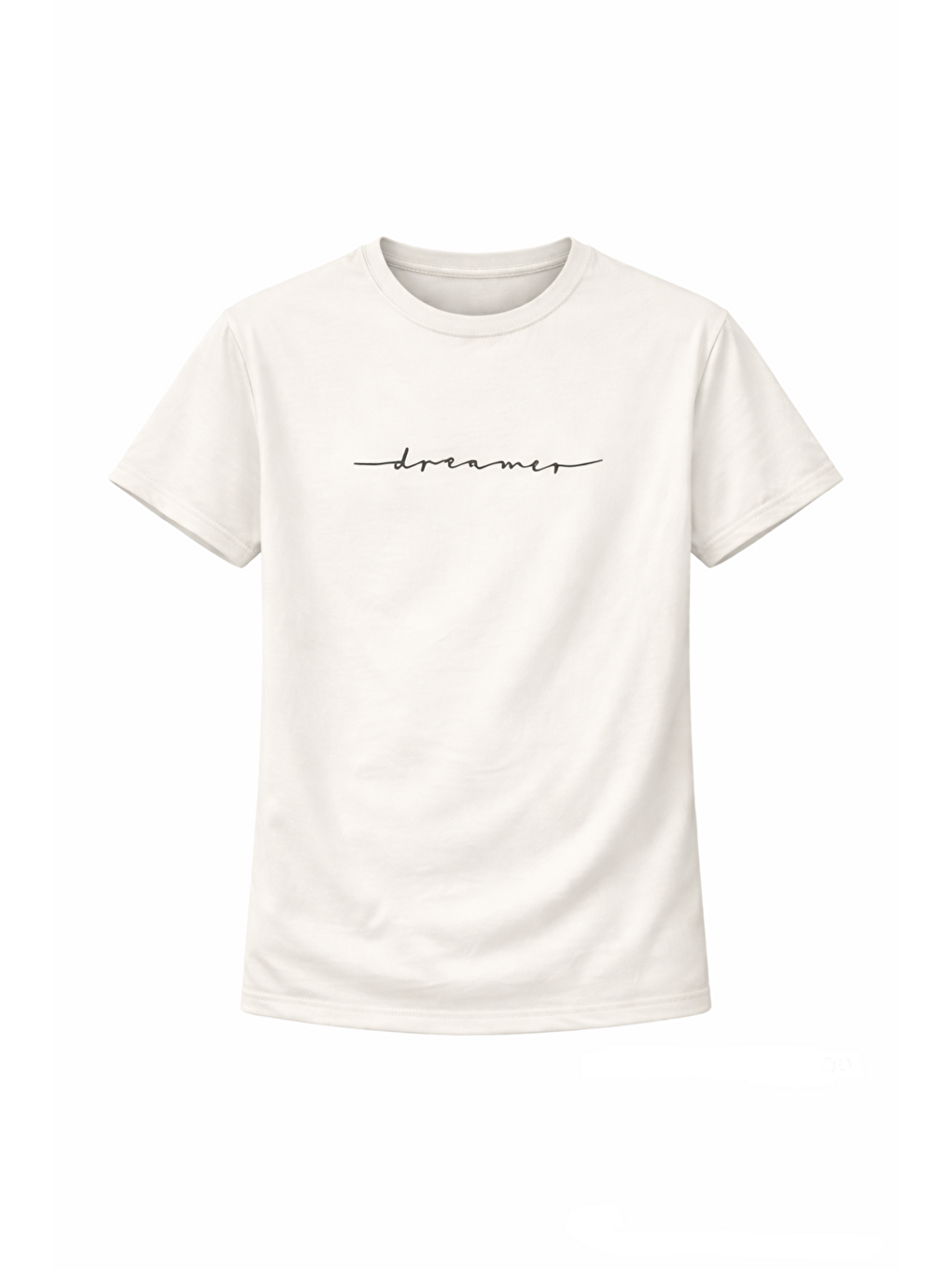 Erkek Bisiklet Yaka Baskılı Oversize T-Shirt - Beyaz