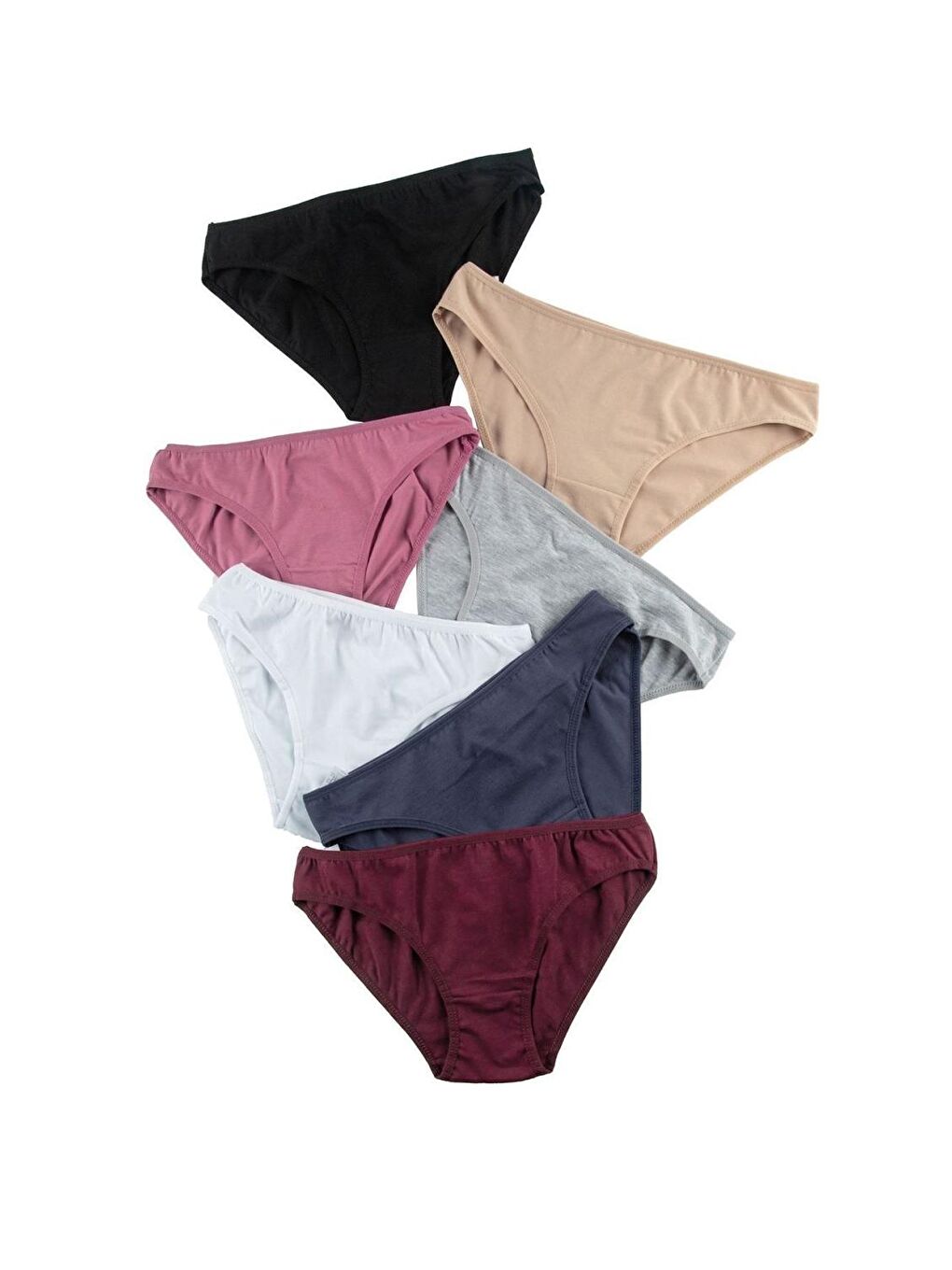 Kadın Külot 7 Li Paket Elastanlı Gri-1