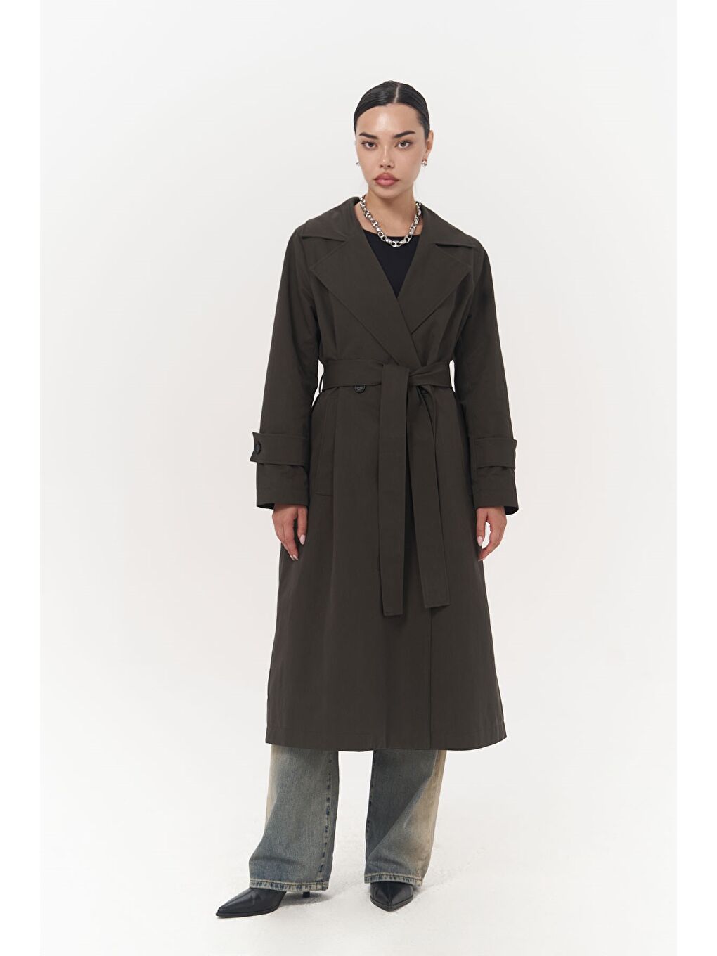 Antrasit Mevsimlik Trençkot