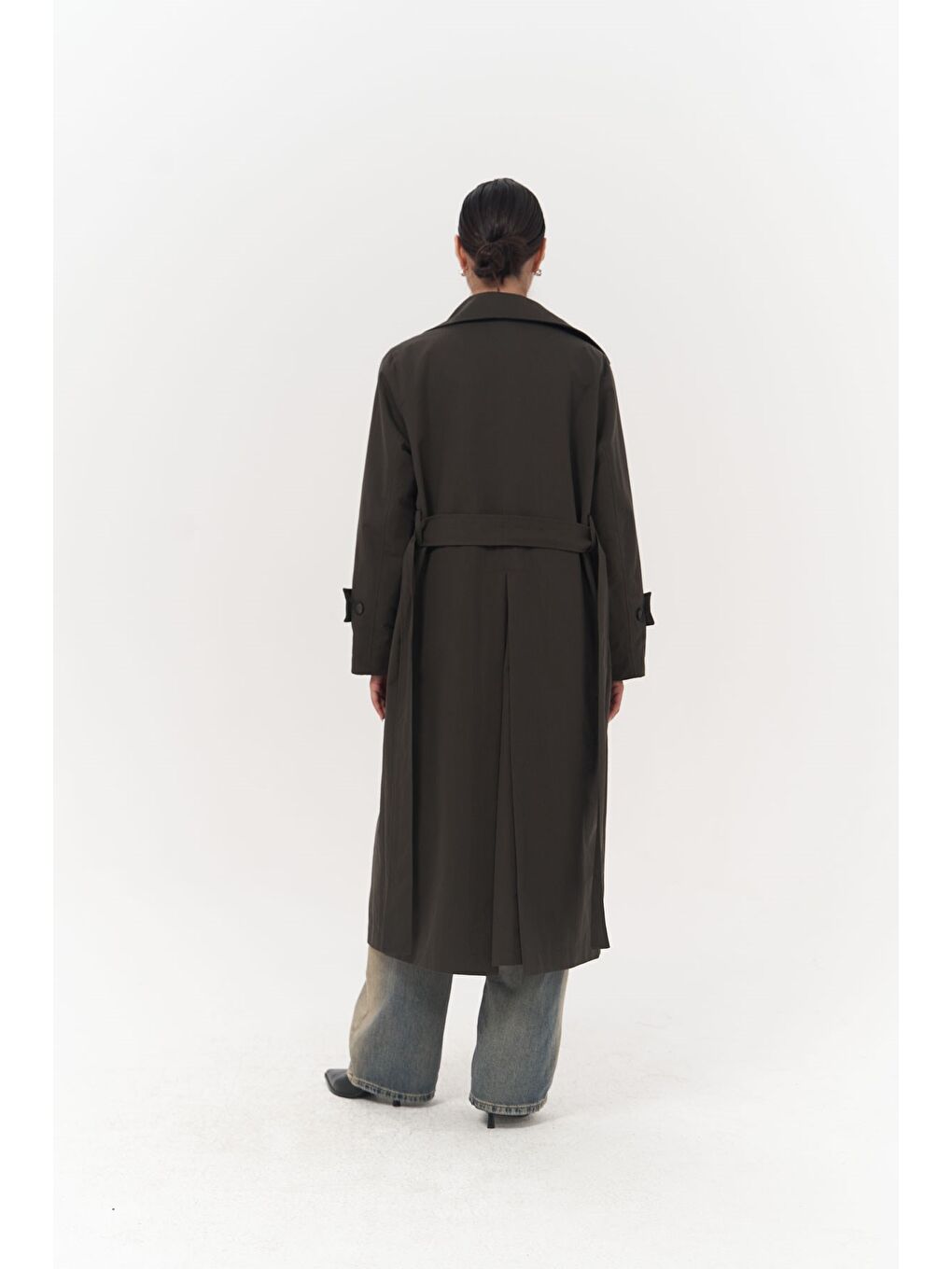 Antrasit Mevsimlik Trençkot-4
