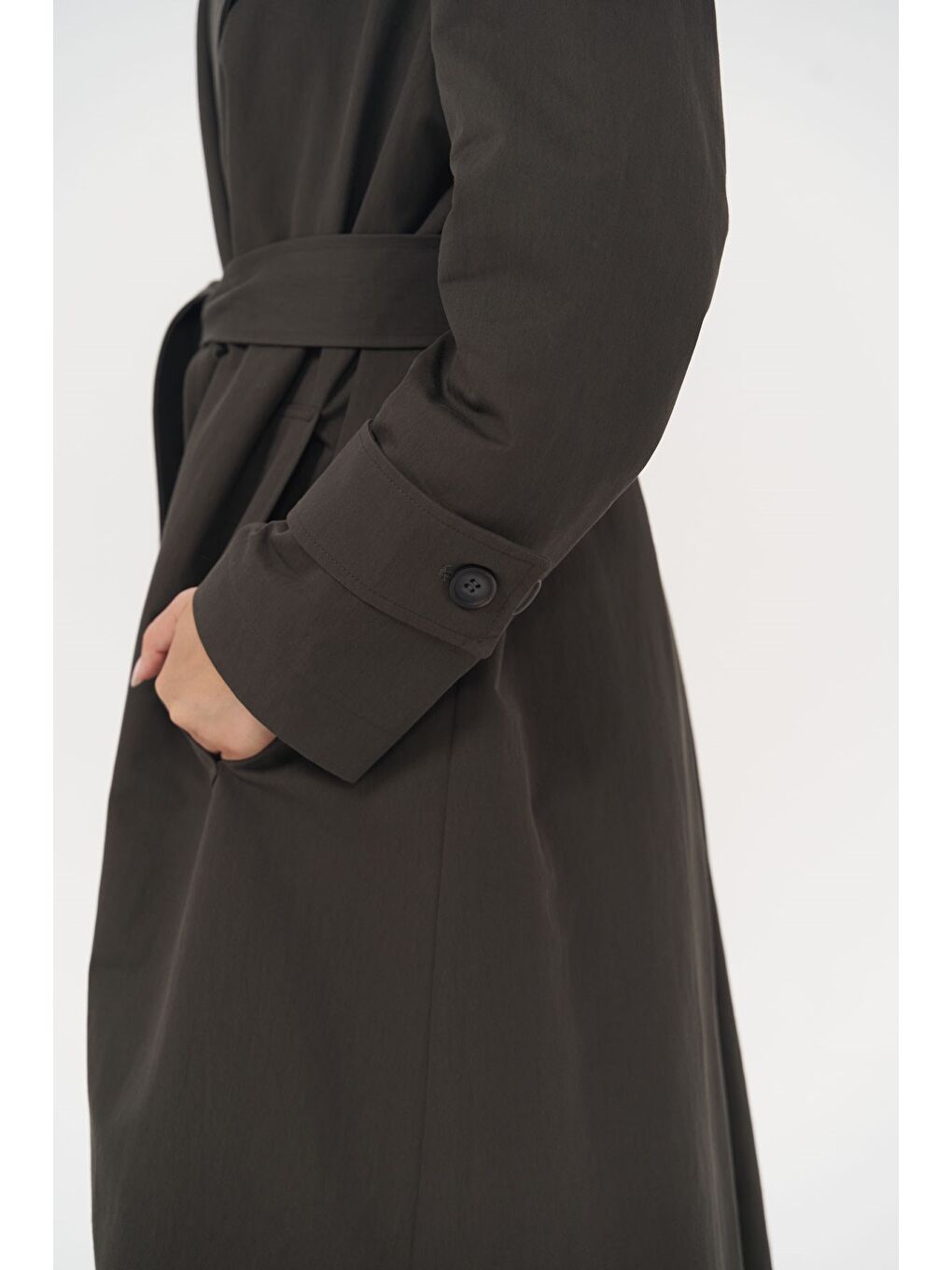 Antrasit Mevsimlik Trençkot-6