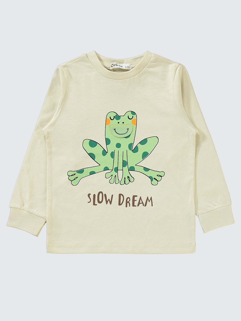 Bej Erkek Çocuk Pijama Takımı 2-5 Yaş Taş Rengi-2