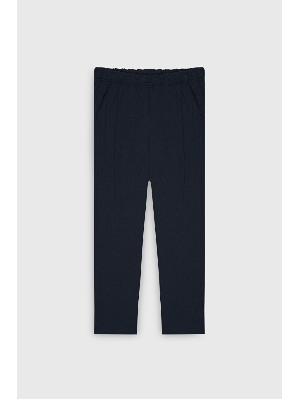 Erkek Lacivert Pamuklu Standart Fit Normal Kesim Beli Lastikli Cepli Pijama Altı-7