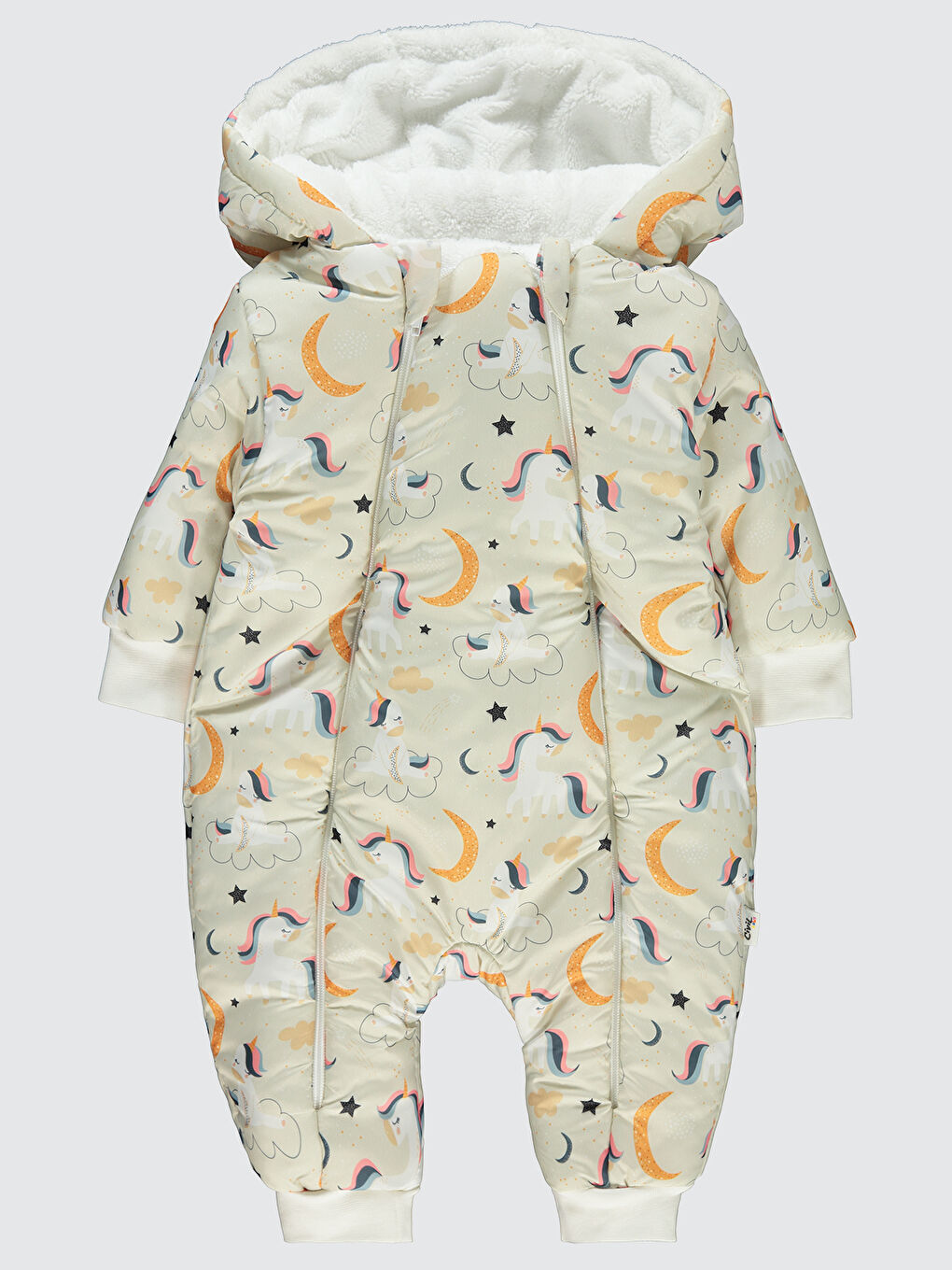 Kız Bebek Astronot Tulum 6-18 Ay Ekru