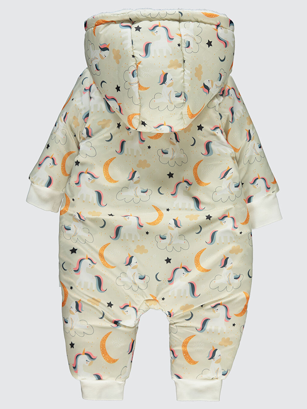 Kız Bebek Astronot Tulum 6-18 Ay Ekru-2