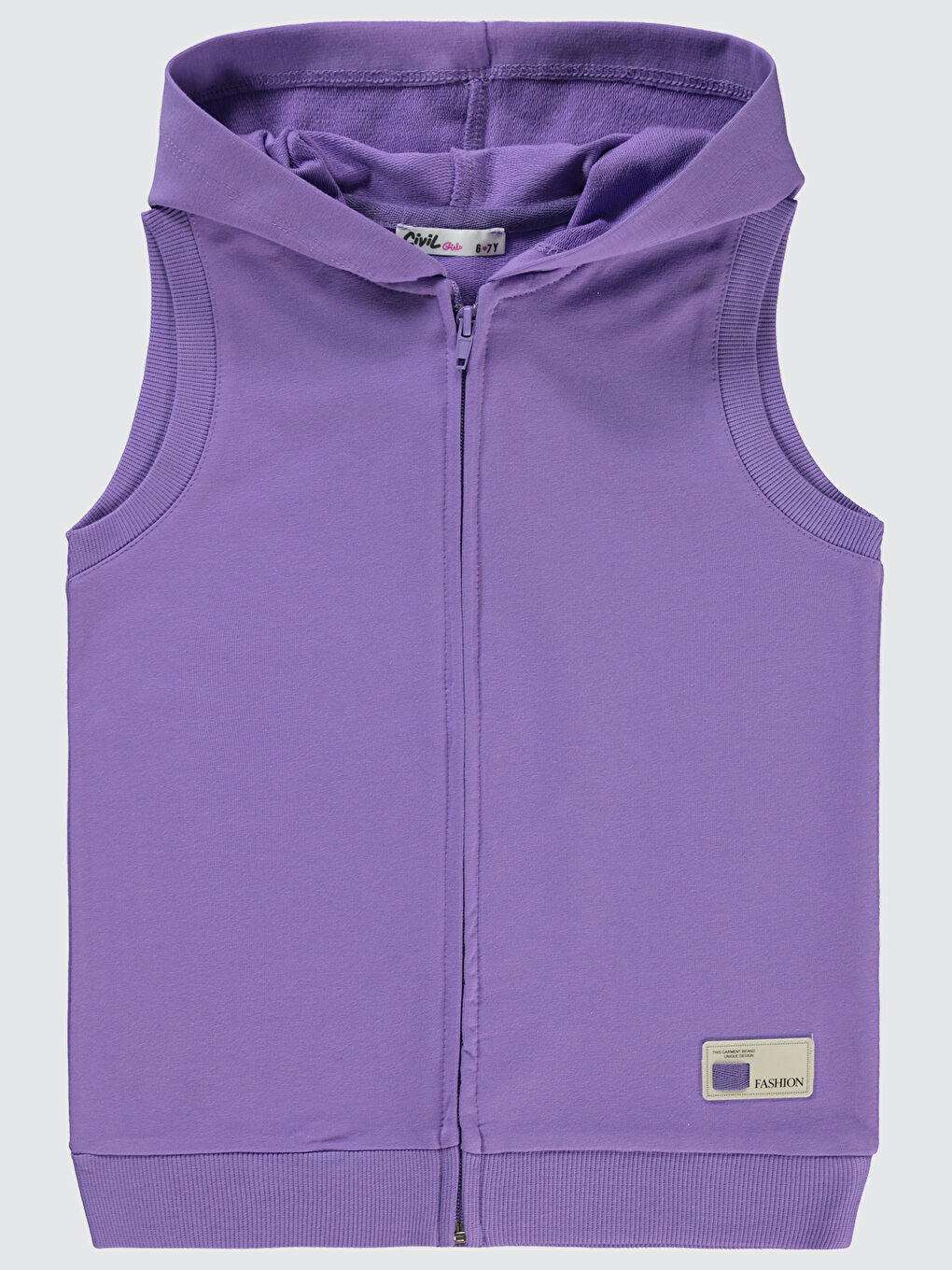 Lila Girls Kız Çocuk Kapüşonlu Yelek 6 9 Yaş Meta Leylak