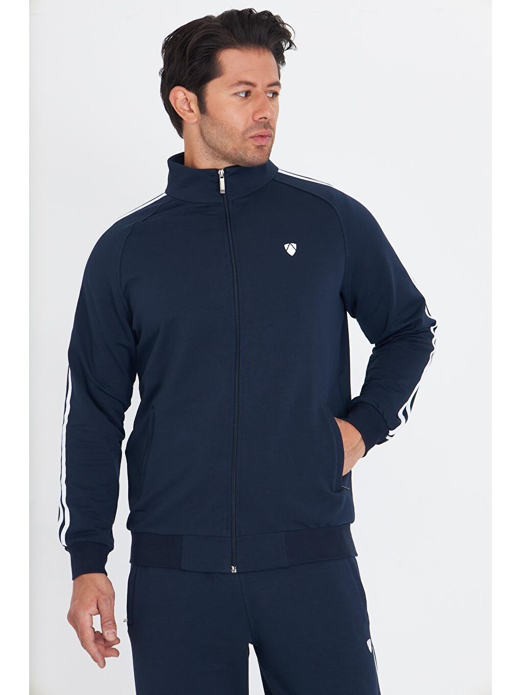 Erkek Pamuklu Eşofman Takımı Lacivert 201550-L-1