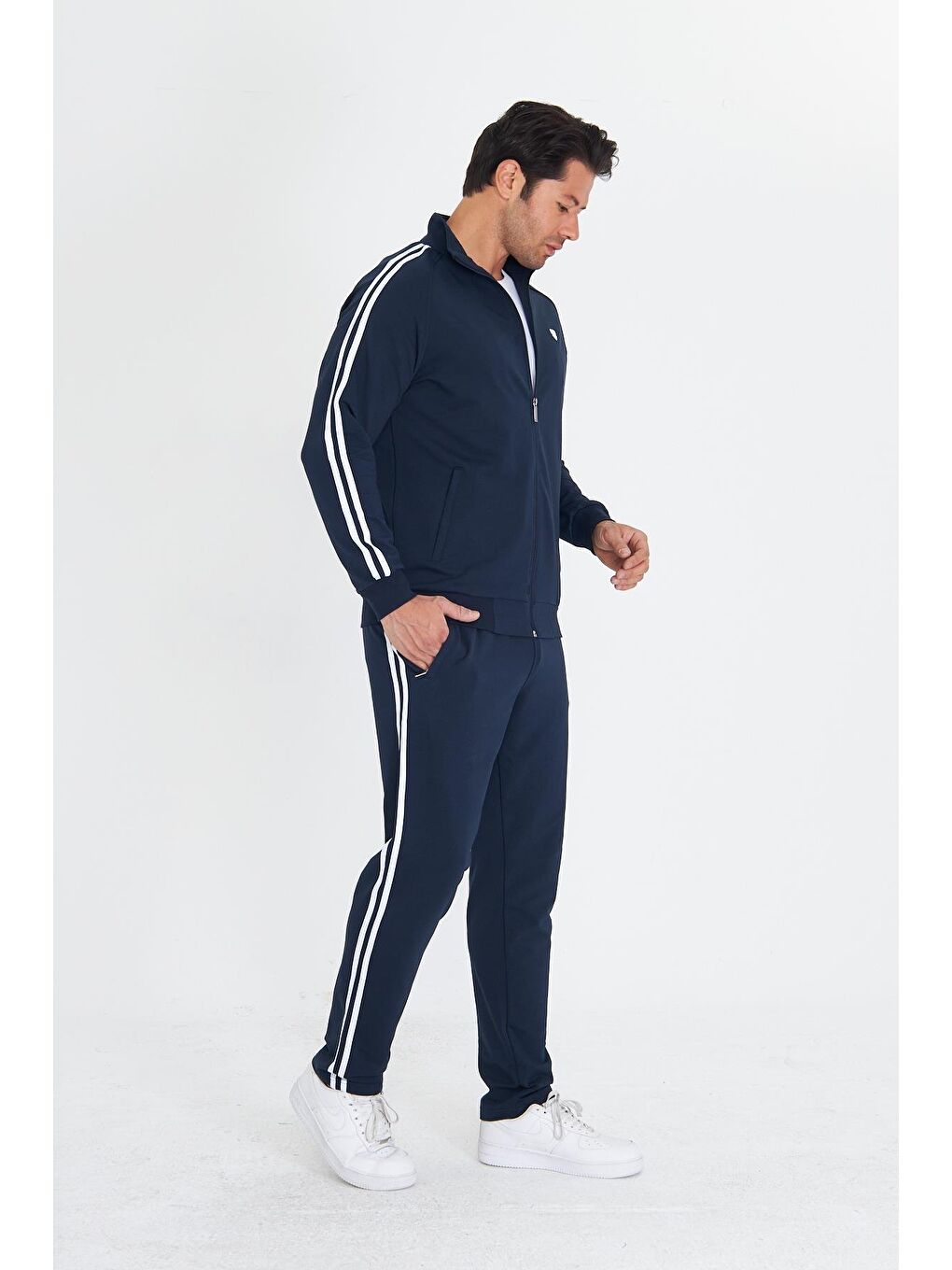 Erkek Pamuklu Eşofman Takımı Lacivert 201550-L-5