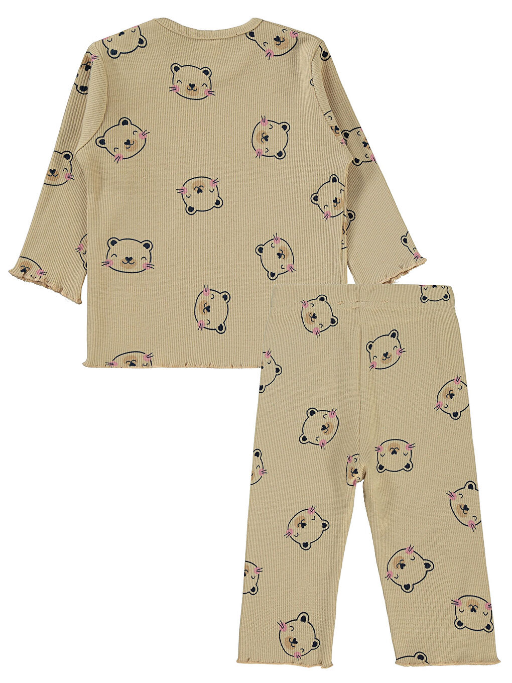 Kahverengi Baby Kız Bebek Takım 6-18 Ay Sütlü Kahve-1