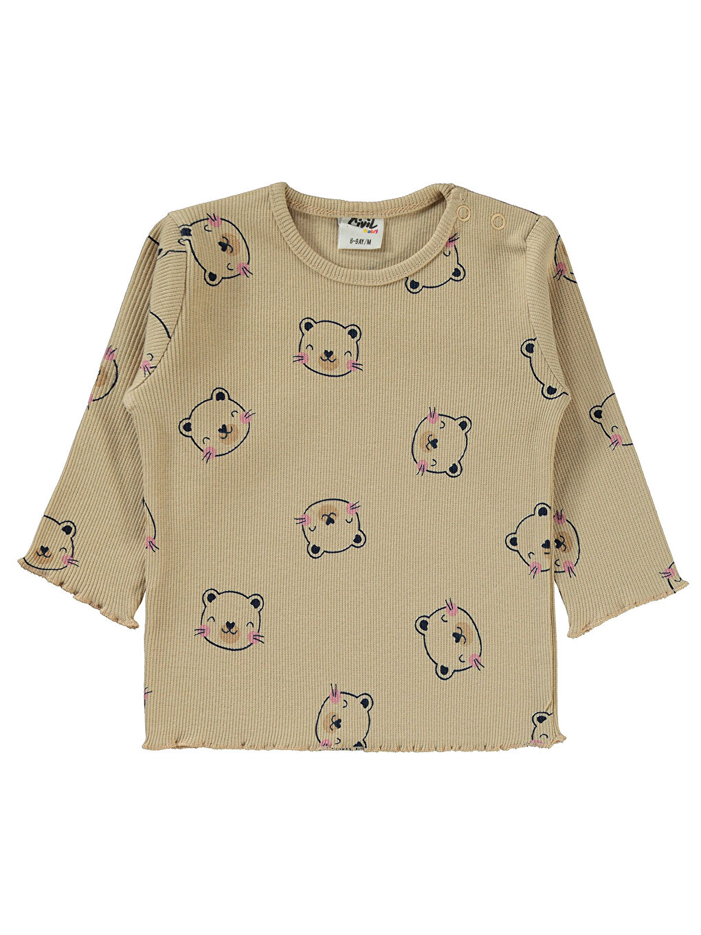 Kahverengi Baby Kız Bebek Takım 6-18 Ay Sütlü Kahve-2