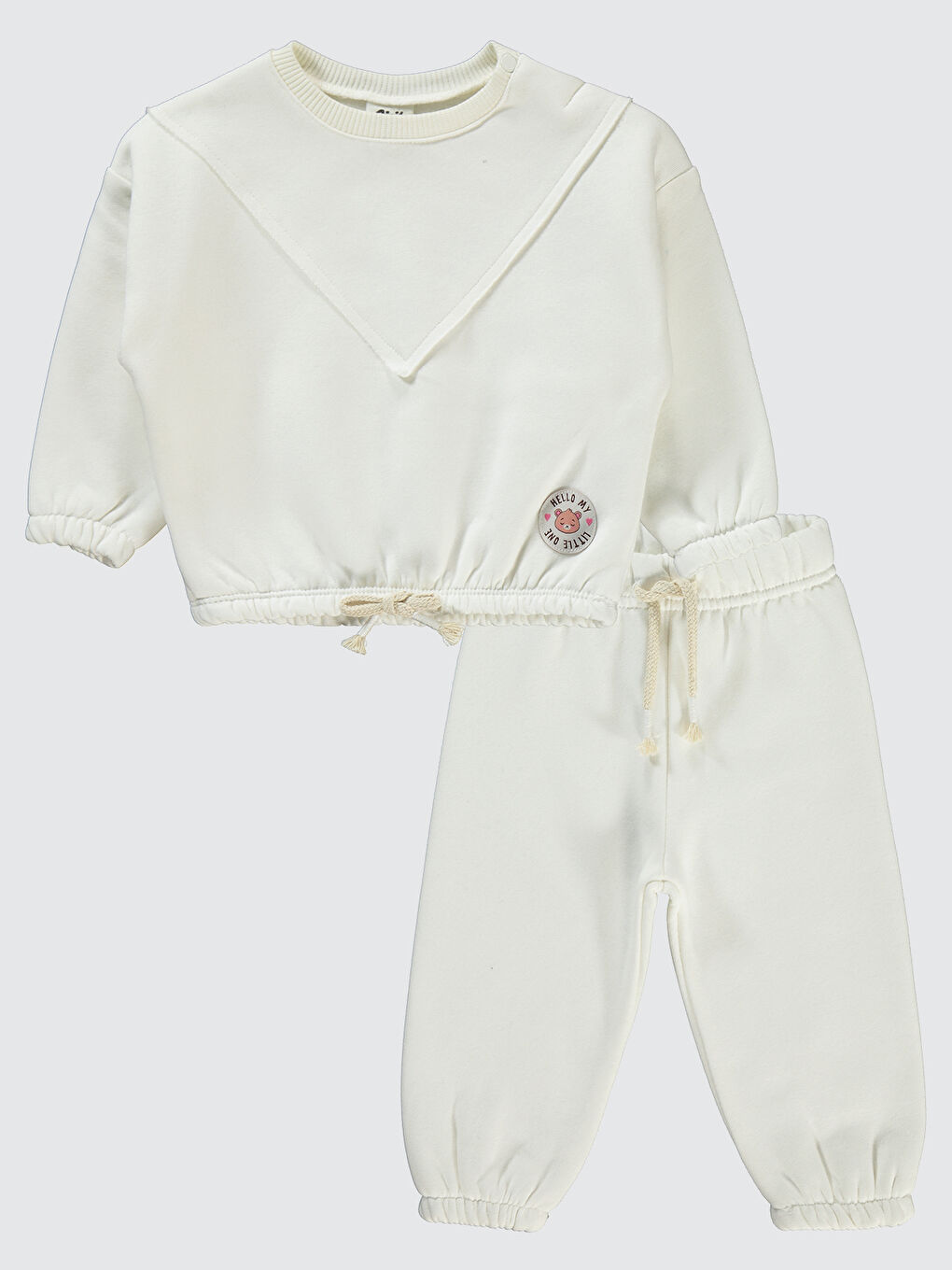 Kız Bebek Takım 6-18 Ay Ekru