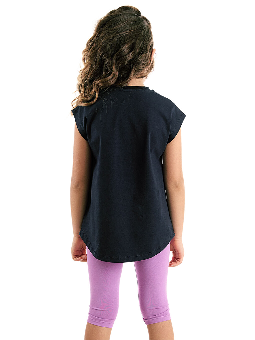 Karışık Orman Kedisi Kız Tişört Tayt Takım-1