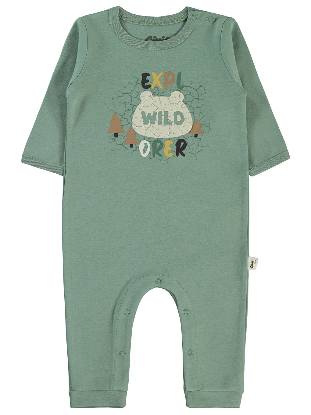 Baby Erkek Bebek 2'li Patiksiz Tulum 3-9 Ay Çağla Yeşili-2