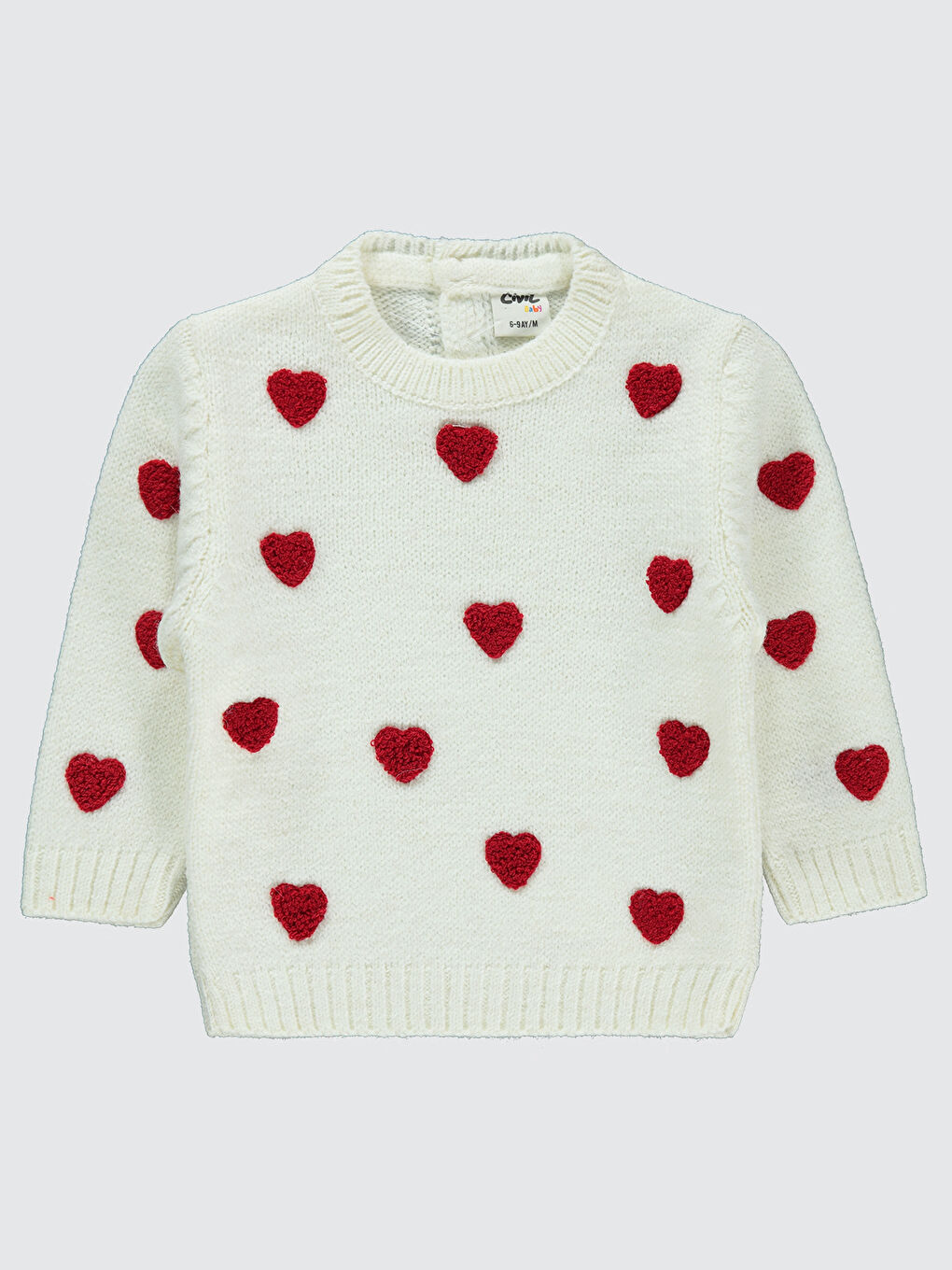 Baby Kız Bebek Triko Kazak 6-18 Ay Ekru