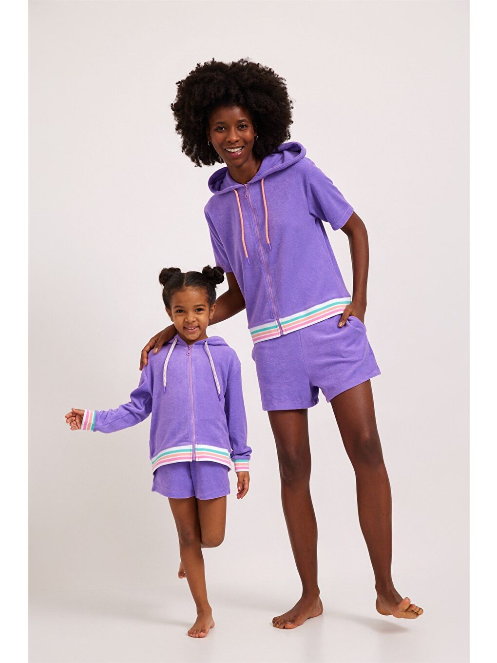 Fairytale Kız Çocuk Havlu Şort Mor-3