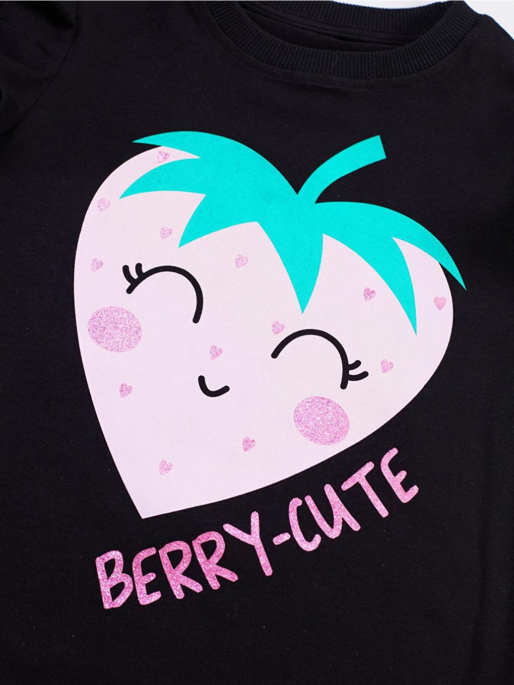 Denokids Karışık Berry Cute Kız Çocuk T-shirt Şort Takım - 4