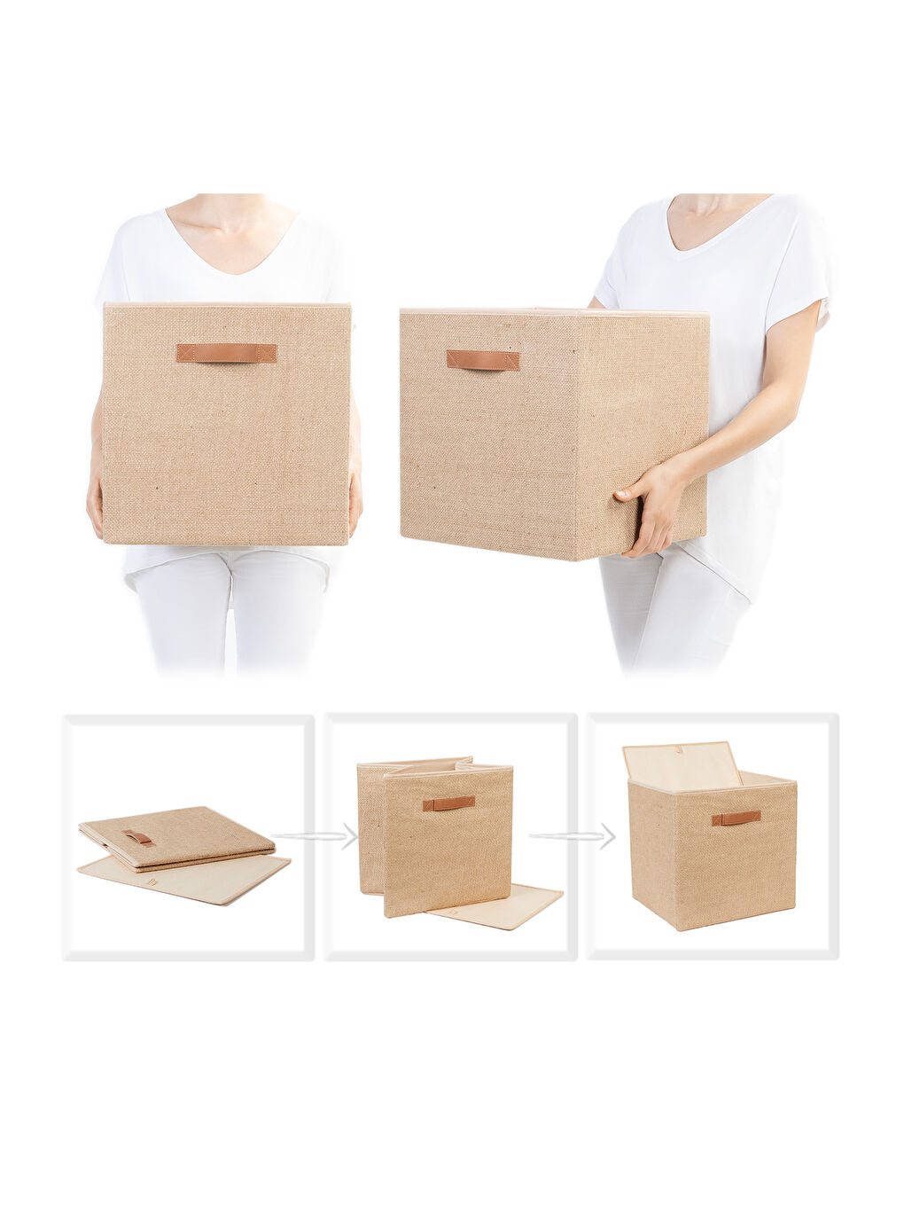 Bej Jüt Kutu 33 x 30 x 33 cm-5