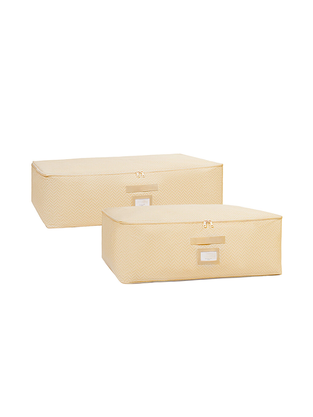 2'li Bej Balıksırtı Baza Altı Hurç Set-5