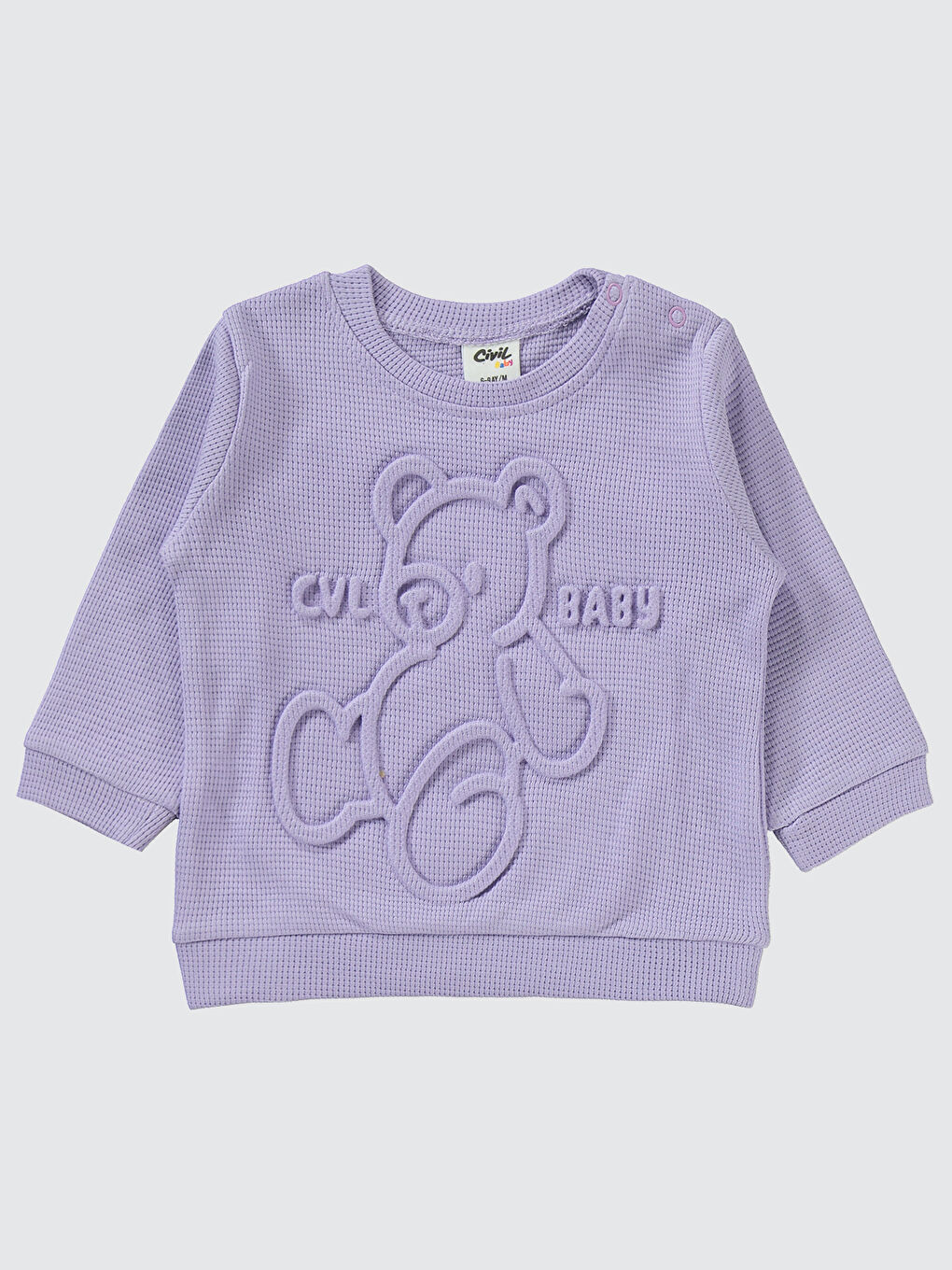 Lila Kız Bebek Baskılı Eşofman Takım-2