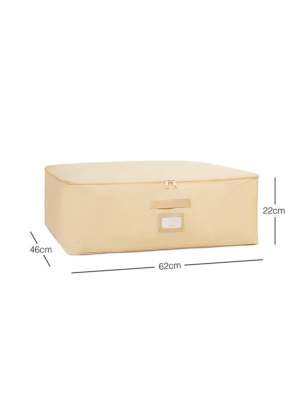 Büyük Boy Bej Balıksırtı Baza Altı Hurç 62 x 46 x 22 cm-6