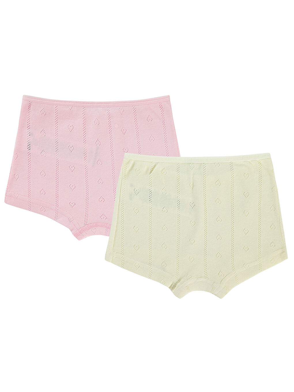 Girls Kız Çocuk 2'li Boxer Set 2-10 Yaş Ekru-Pembe-1
