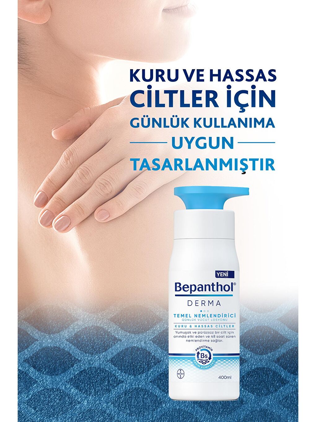 Bepanthol Şeffaf Derma Temel Nemlendirici Losyon 400 ml - 1