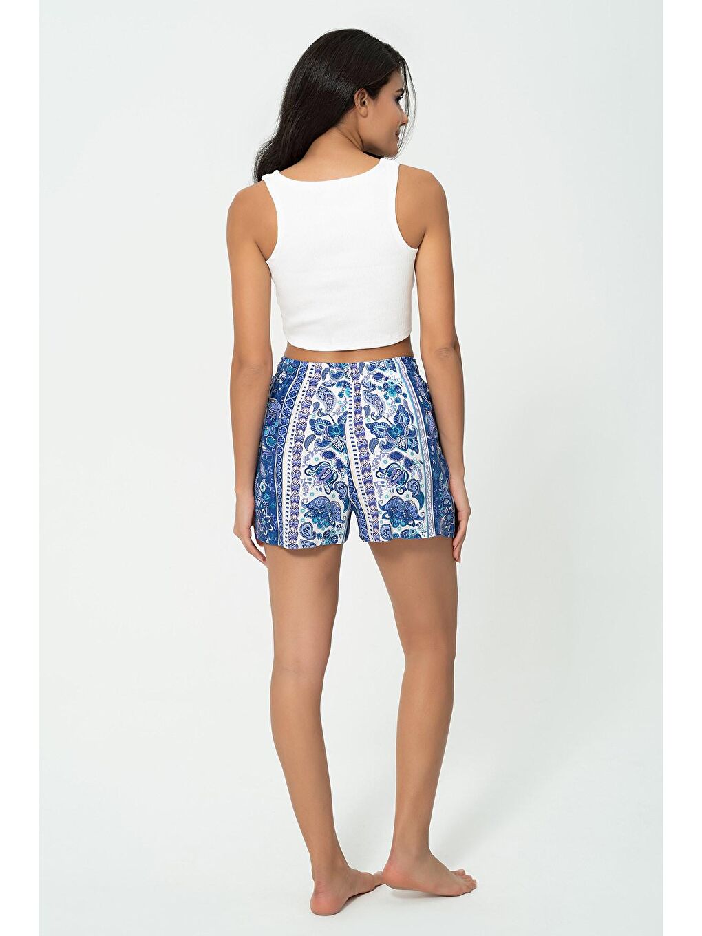 3'lü Siyah Gri Beyaz Fitilli Crop Atlet-3