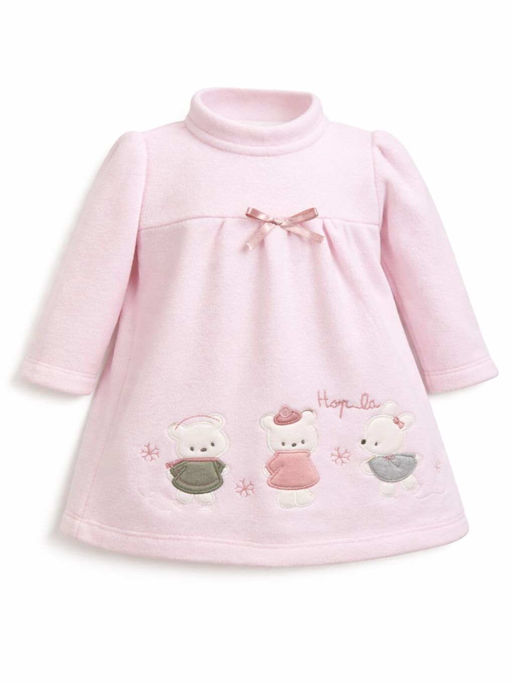 Pembe Kız Bebek Pelüş Elbise 6-24 Ay 12471