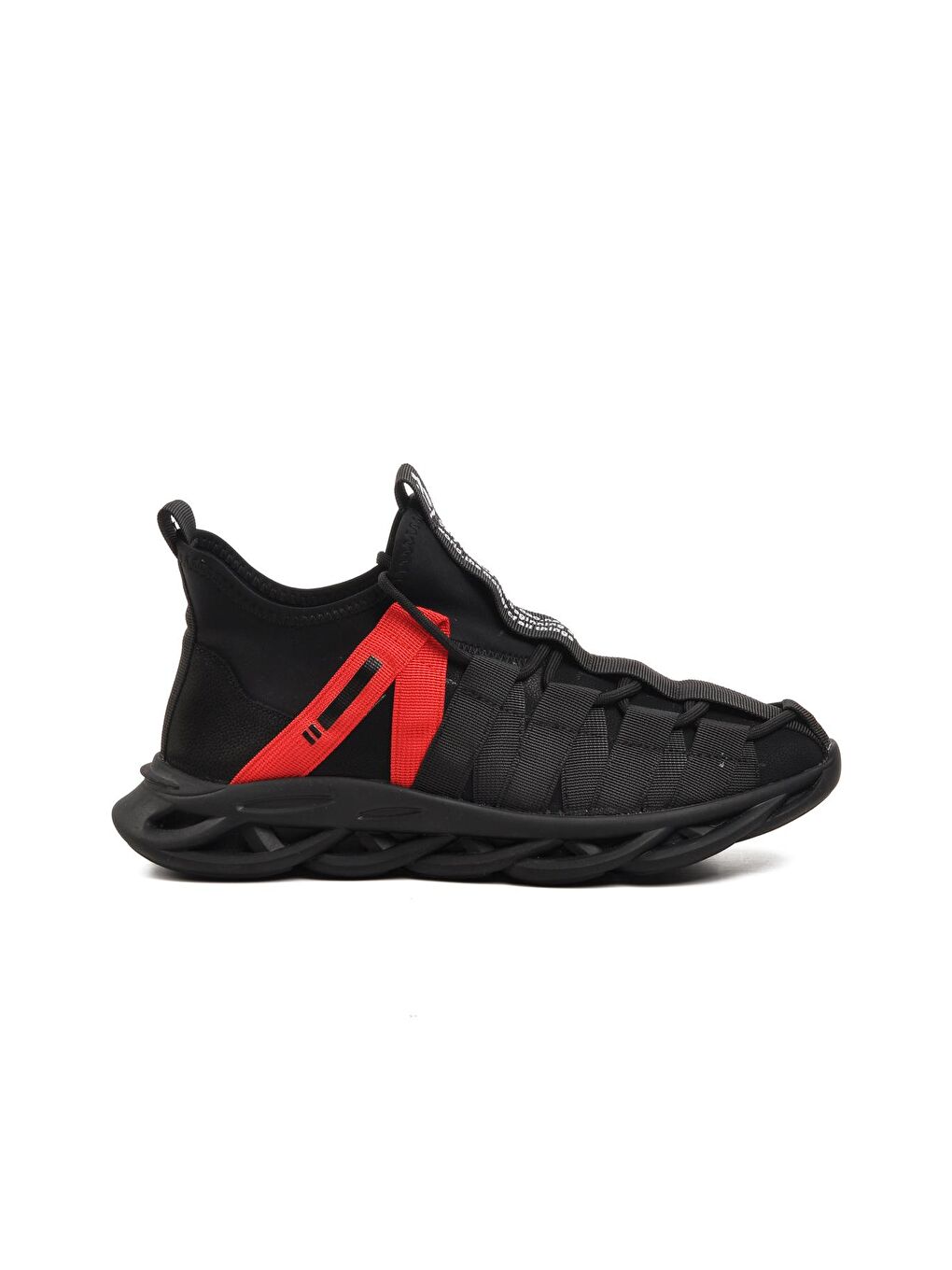 23K598 Siyah Bağcıklı Erkek Sneaker