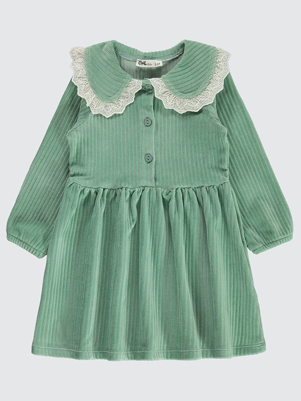 Girls Kız Çocuk Elbise 2-5 Yaş Çağla Yeşili