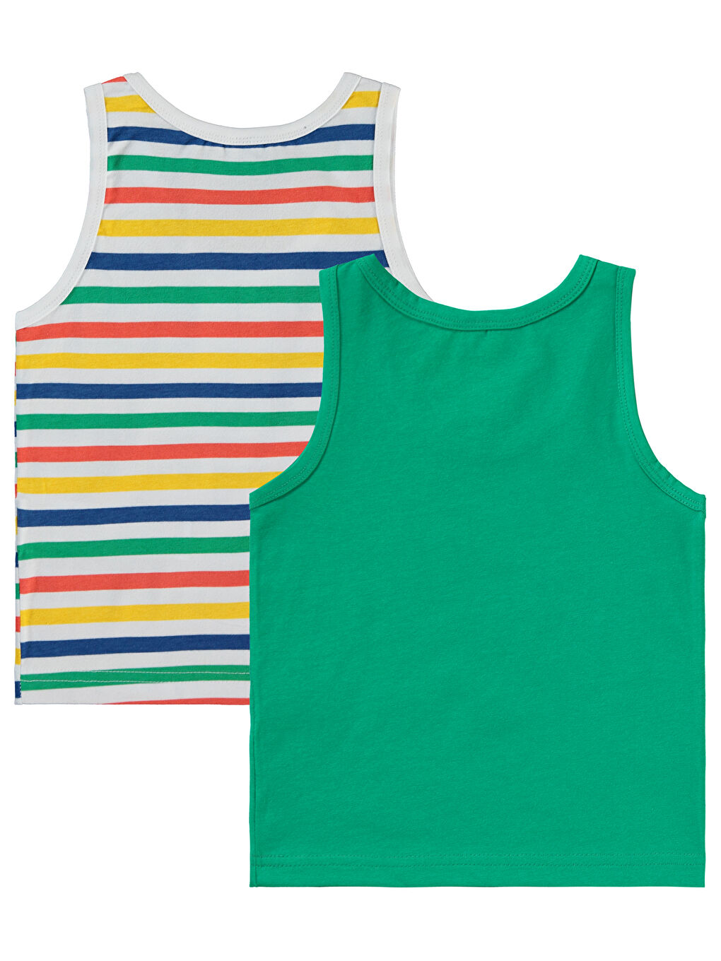 Boys Erkek Çocuk 2'li Atlet Set 2-10 Yaş Yeşil-1