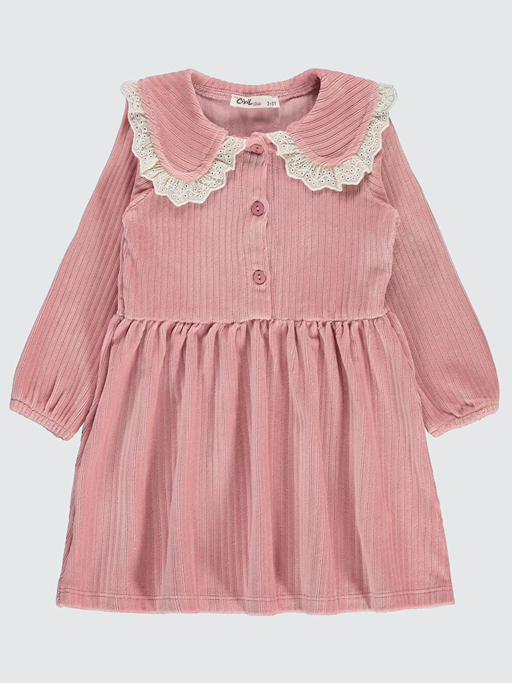 Pembe Girls Kız Çocuk Elbise 2-5 Yaş Koyu Pudra