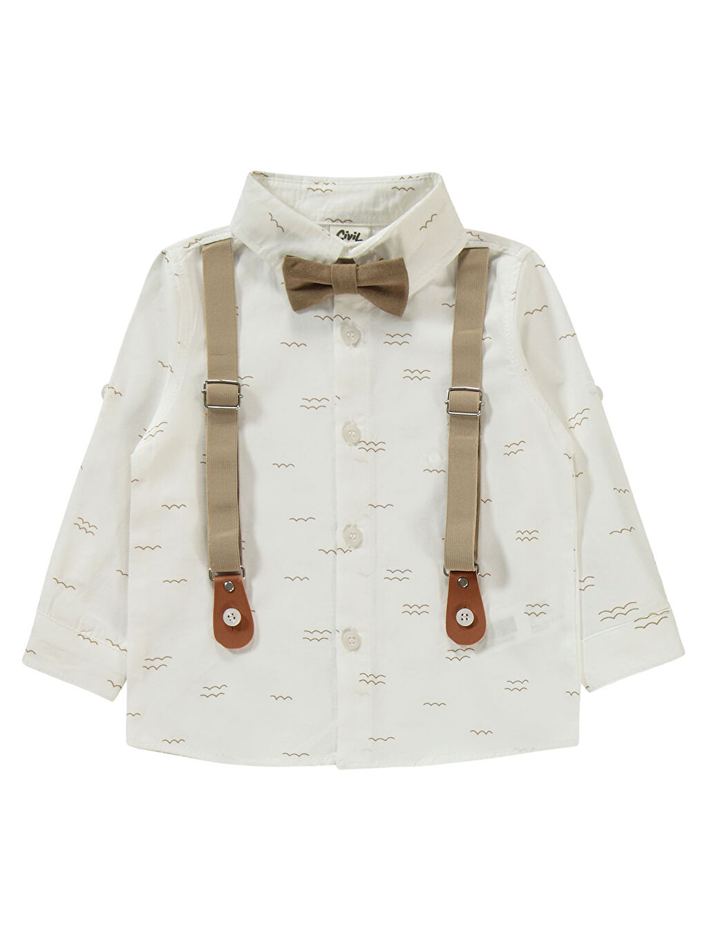 Kahverengi Baby Erkek Bebek Takım 6-18 Ay Sütlü Kahve-2