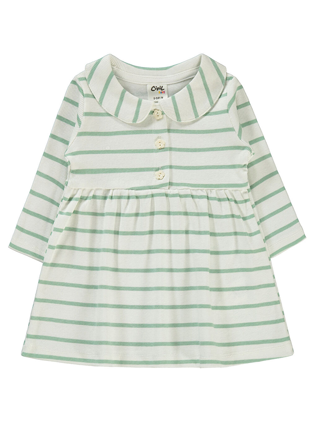 Baby Kız Bebek Elbise 6-18 Ay Soft Yeşil