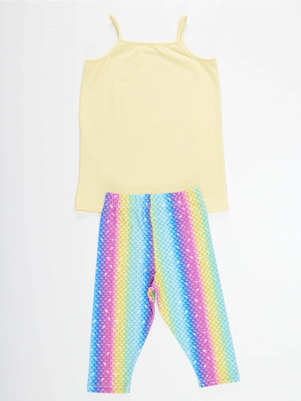 Sarı Deniz Kedisi Kız Çocuk Tunik Tayt Takım-3