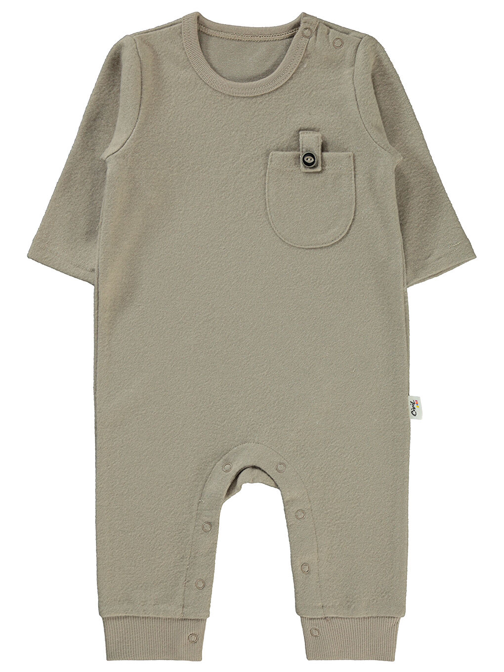 Bej Baby Erkek Bebek Patiksiz Tulum 3-18 Ay Vizon