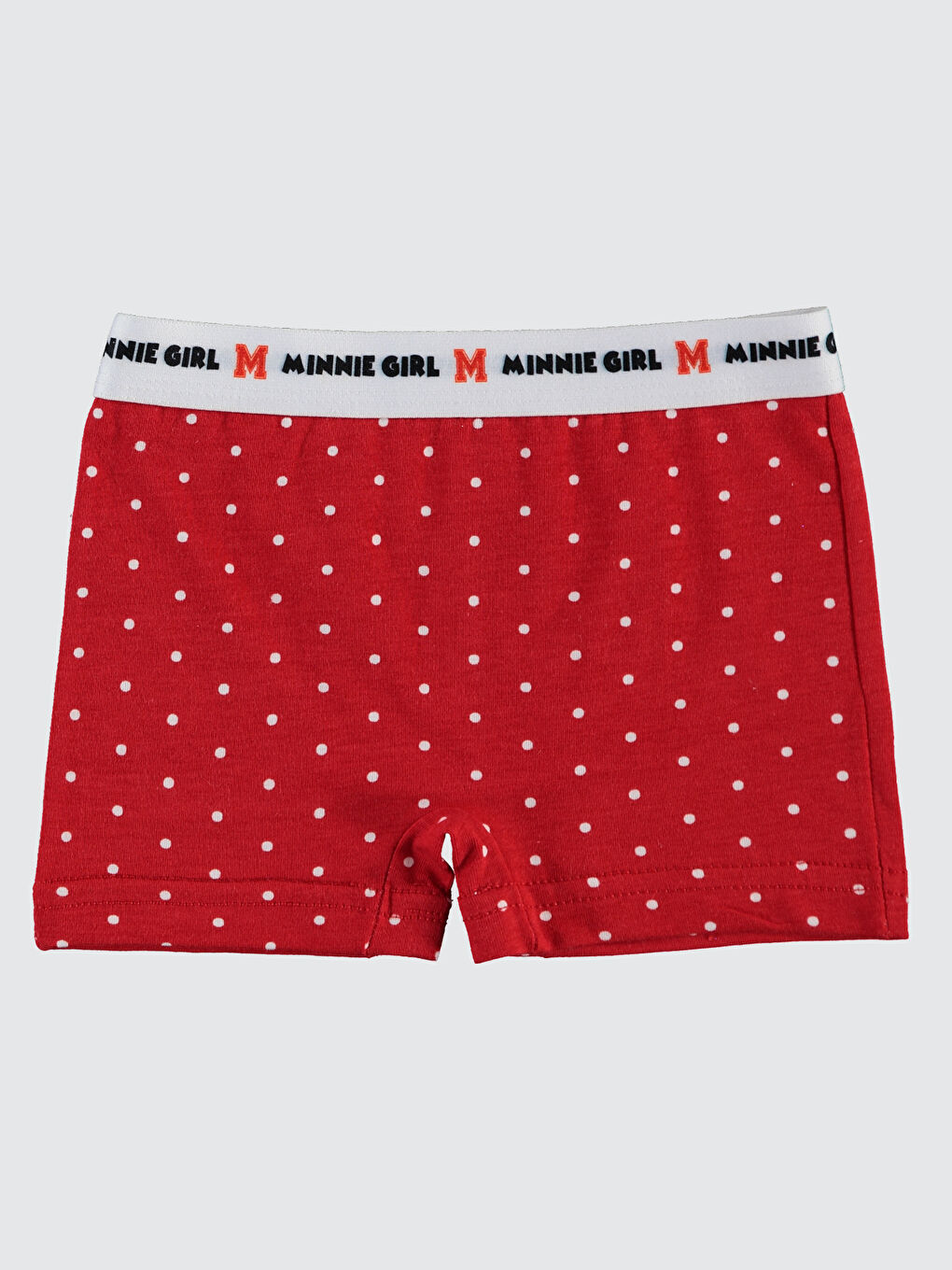 Beyaz Kız Çocuk 2'li Boxer 2-9 Yaş Siyah-Kırmızı-1