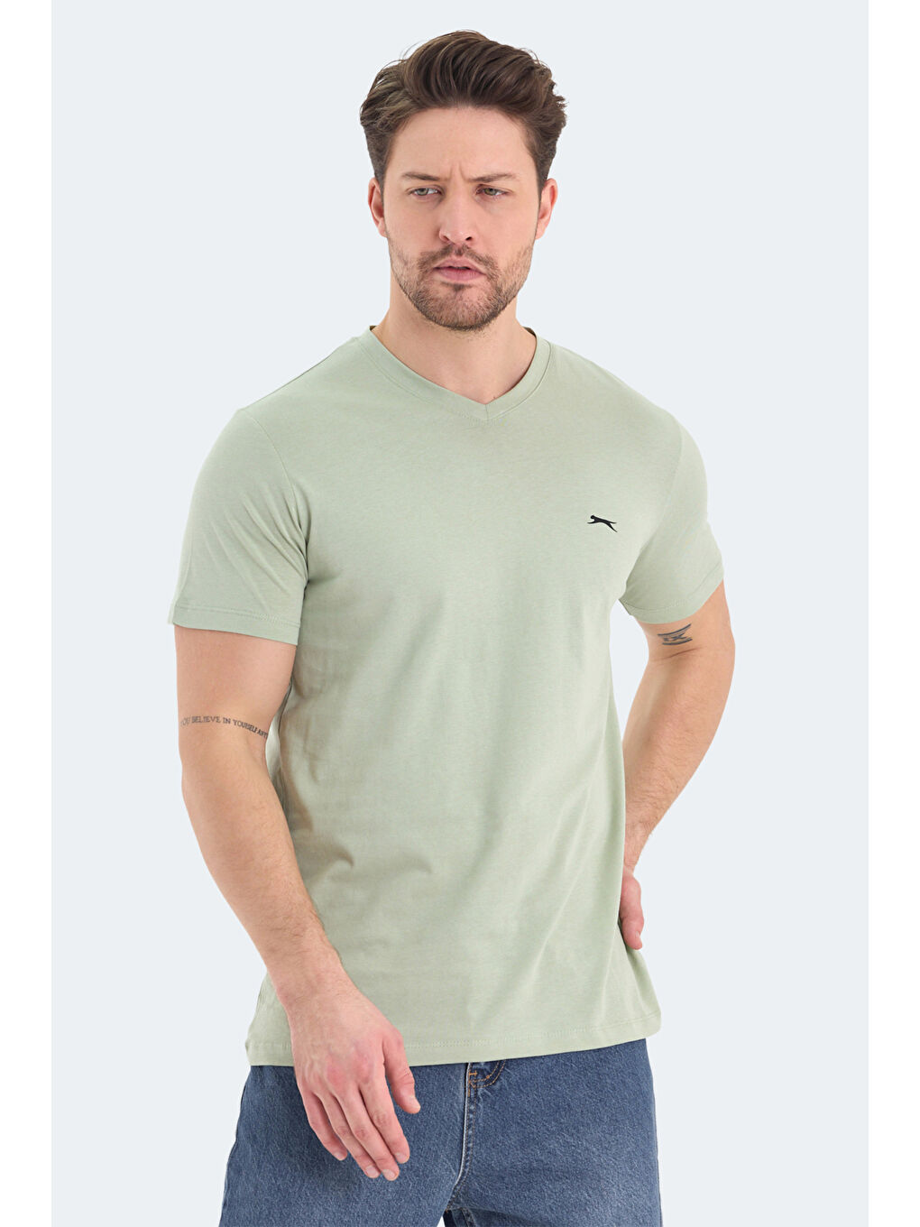 Turkuaz RIVALDO Erkek %100 Pamuk Tişört-3