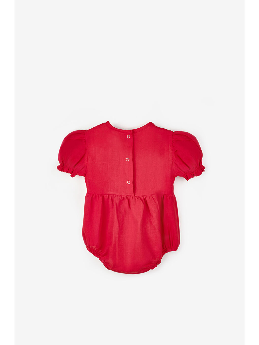 Fuşya Kısa Kollu Şapka Aksesuarlı Kız Bebek Tulum - Perla-1