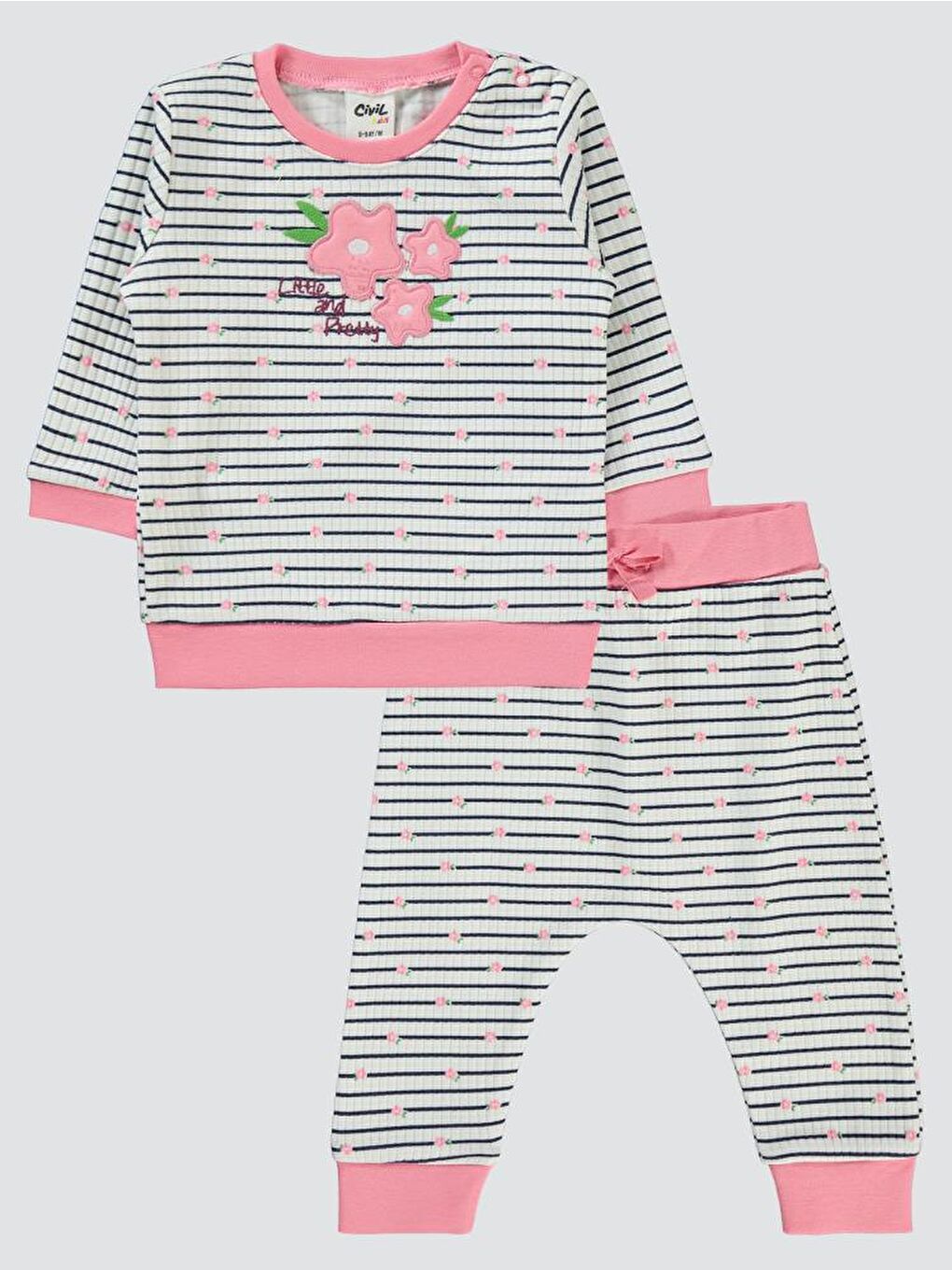 Baby Lıttle And Pretty Empirme 6-18 Ay Takım - Pembe 6-9 Ay