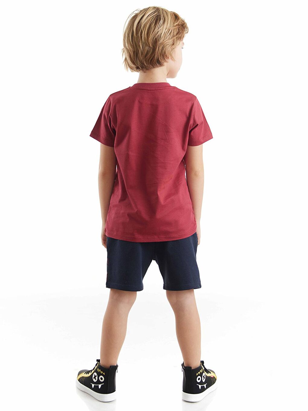 Denokids Karişik Süper Güçlü Erkek Çocuk Tişört Şort Takım - 1
